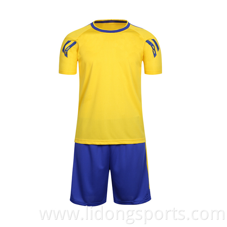 2021 Fashion Mens Football Kit Futboll Uniform Soccer Wear Soccer Set Jersey For Football Club